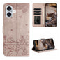 Cat Embossing Pattern Leather Phone Case with Lanyard, For iPhone Air, For iPhone 16 Pro Max, For iPhone 16 Pro, For iPhone 16 Plus