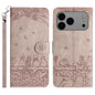 Cat Embossing Pattern Leather Phone Case with Lanyard, For iPhone 18 Pro / 17 Pro, For iPhone 18 Pro Max / 17 Pro Max, For iPhone 16e / 17e, For iPhone 17