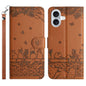 Cat Embossing Pattern Leather Phone Case with Lanyard, For iPhone 18 Pro / 17 Pro, For iPhone 18 Pro Max / 17 Pro Max, For iPhone 16e / 17e, For iPhone 17