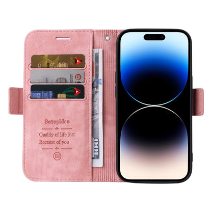 BETOPNICE Dual-side Buckle Leather Phone Case, For iPhone 15 Pro Max, For iPhone 15 Pro, For iPhone 15 Plus, For iPhone 15