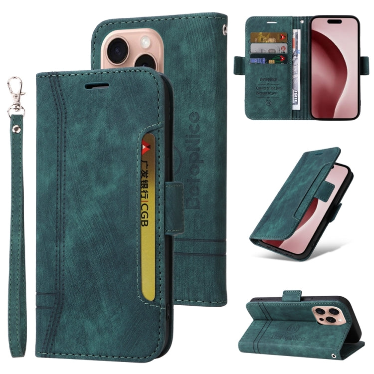 BETOPNICE Dual-side Buckle Leather Phone Case, For iPhone 16 Pro Max, For iPhone 16 Pro, For iPhone 16 Plus, For iPhone 16