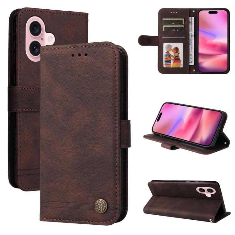 Skin Feel Life Tree Leather Phone Case, For iPhone 16, For iPhone 15 Pro Max, For iPhone 15 Pro, For iPhone 15 Plus