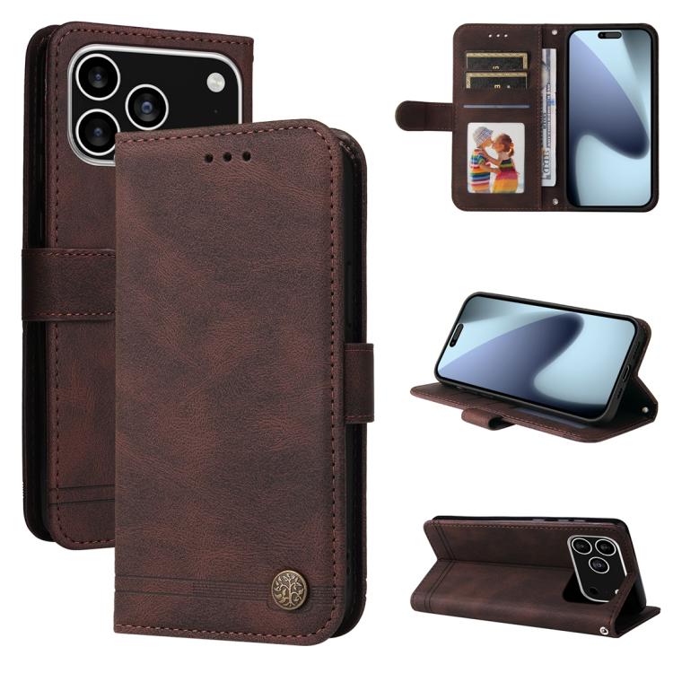 Skin Feel Life Tree Leather Phone Case, For iPhone 18 Pro / 17 Pro, For iPhone 18 Pro Max / 17 Pro Max, For iPhone 17e / 16e, For iPhone 17