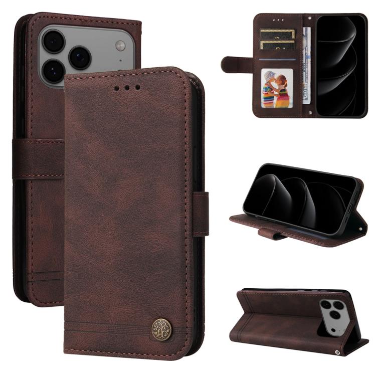 Skin Feel Life Tree Leather Phone Case, For iPhone 18 Pro / 17 Pro, For iPhone 18 Pro Max / 17 Pro Max, For iPhone 17e / 16e, For iPhone 17