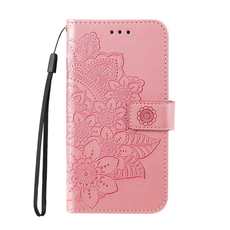 Seven-petal Flowers Embossing Leather Phone Case, For iPhone 17e / 16e, For iPhone 17 Pro Max, For iPhone 17 Pro, For iPhone 17