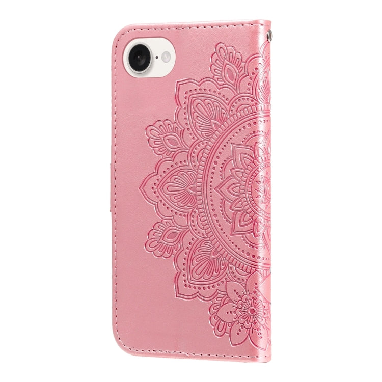 Seven-petal Flowers Embossing Leather Phone Case, For iPhone 17e / 16e, For iPhone 17 Pro Max, For iPhone 17 Pro, For iPhone 17