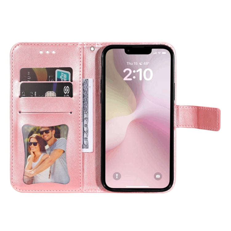 Seven-petal Flowers Embossing Leather Phone Case, For iPhone 17e / 16e, For iPhone 17 Pro Max, For iPhone 17 Pro, For iPhone 17
