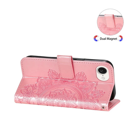Seven-petal Flowers Embossing Leather Phone Case, For iPhone 17e / 16e, For iPhone 17 Pro Max, For iPhone 17 Pro, For iPhone 17