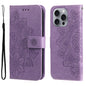 Seven-petal Flowers Embossing Leather Phone Case, For iPhone Air, For iPhone 16 Pro Max, For iPhone 16 Pro, For iPhone 16 Plus