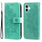 Seven-petal Flowers Embossing Leather Phone Case, For iPhone Air, For iPhone 16 Pro Max, For iPhone 16 Pro, For iPhone 16 Plus