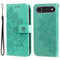 Seven-petal Flowers Embossing Leather Phone Case, For iPhone Air, For iPhone 16 Pro Max, For iPhone 16 Pro, For iPhone 16 Plus