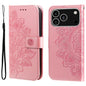 Seven-petal Flowers Embossing Leather Phone Case, For iPhone 17e / 16e, For iPhone 17 Pro Max, For iPhone 17 Pro, For iPhone 17