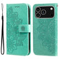 Seven-petal Flowers Embossing Leather Phone Case, For iPhone 17e / 16e, For iPhone 17 Pro Max, For iPhone 17 Pro, For iPhone 17