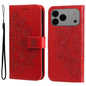 Seven-petal Flowers Embossing Leather Phone Case, For iPhone 17e / 16e, For iPhone 17 Pro Max, For iPhone 17 Pro, For iPhone 17