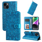 Embossed Sunflower Leather Phone Case, For iPhone 15