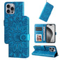 Embossed Sunflower Leather Phone Case, For iPhone Air, For iPhone 16 Pro Max, For iPhone 16 Pro, For iPhone 16 Plus