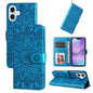 Embossed Sunflower Leather Phone Case, For iPhone 18 Pro / 17 Pro, For iPhone 18 Pro Max / 17 Pro Max, For iPhone 17e / 16e, For iPhone 17