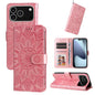 Embossed Sunflower Leather Phone Case, For iPhone 18 Pro / 17 Pro, For iPhone 18 Pro Max / 17 Pro Max, For iPhone 17e / 16e, For iPhone 17