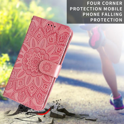 Embossed Sunflower Leather Phone Case, For iPhone 18 Pro / 17 Pro, For iPhone 18 Pro Max / 17 Pro Max, For iPhone 17e / 16e, For iPhone 17