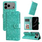 Embossed Sunflower Leather Phone Case, For iPhone 18 Pro / 17 Pro, For iPhone 18 Pro Max / 17 Pro Max, For iPhone 17e / 16e, For iPhone 17