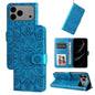 Embossed Sunflower Leather Phone Case, For iPhone 18 Pro / 17 Pro, For iPhone 18 Pro Max / 17 Pro Max, For iPhone 17e / 16e, For iPhone 17