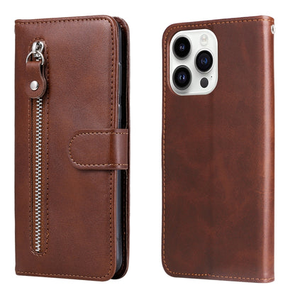 Fashion Calf Texture Zipper Leather Phone Case, For iPhone 16, For iPhone 15 Pro Max, For iPhone 15 Pro, For iPhone 15 Plus