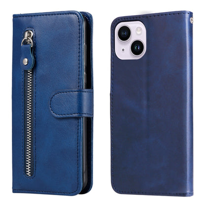 Fashion Calf Texture Zipper Leather Phone Case, For iPhone 15