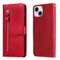 Fashion Calf Texture Zipper Leather Phone Case, For iPhone 16, For iPhone 15 Pro Max, For iPhone 15 Pro, For iPhone 15 Plus