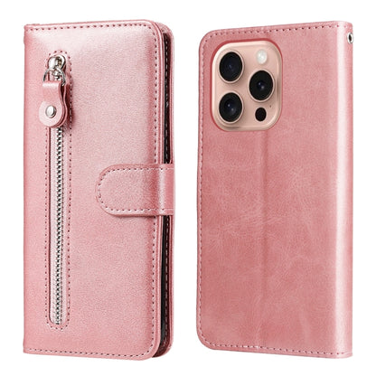 Fashion Calf Texture Zipper Leather Phone Case, For iPhone Air, For iPhone 16 Pro Max, For iPhone 16 Pro, For iPhone 16 Plus