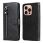 Fashion Calf Texture Zipper Leather Phone Case, For iPhone Air, For iPhone 16 Pro Max, For iPhone 16 Pro, For iPhone 16 Plus