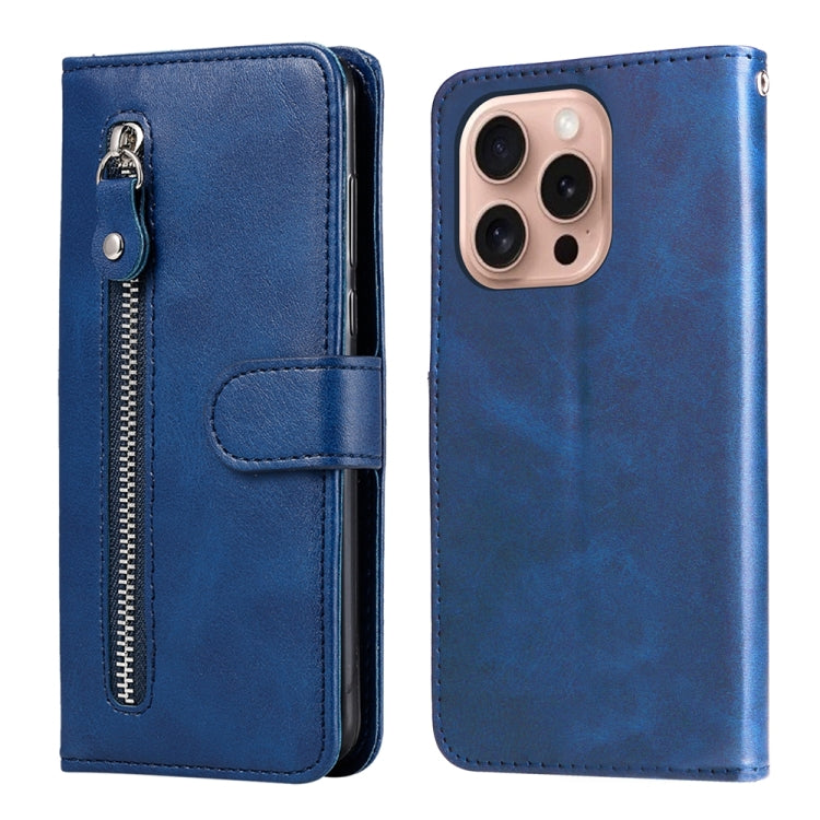 Fashion Calf Texture Zipper Leather Phone Case, For iPhone Air, For iPhone 16 Pro Max, For iPhone 16 Pro, For iPhone 16 Plus