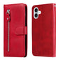 Fashion Calf Texture Zipper Leather Phone Case, For iPhone Air, For iPhone 16 Pro Max, For iPhone 16 Pro, For iPhone 16 Plus