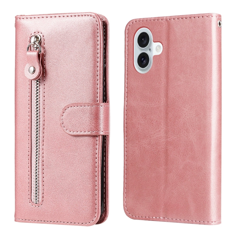 Fashion Calf Texture Zipper Leather Phone Case, For iPhone Air, For iPhone 16 Pro Max, For iPhone 16 Pro, For iPhone 16 Plus