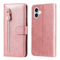 Fashion Calf Texture Zipper Leather Phone Case, For iPhone Air, For iPhone 16 Pro Max, For iPhone 16 Pro, For iPhone 16 Plus