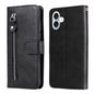 Fashion Calf Texture Zipper Leather Phone Case, For iPhone Air, For iPhone 16 Pro Max, For iPhone 16 Pro, For iPhone 16 Plus