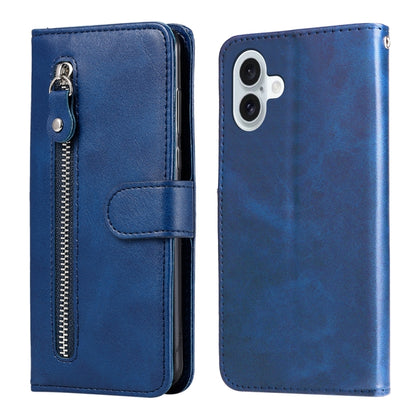 Fashion Calf Texture Zipper Leather Phone Case, For iPhone Air, For iPhone 16 Pro Max, For iPhone 16 Pro, For iPhone 16 Plus