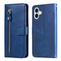 Fashion Calf Texture Zipper Leather Phone Case, For iPhone Air, For iPhone 16 Pro Max, For iPhone 16 Pro, For iPhone 16 Plus