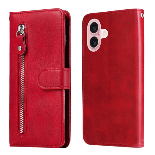 Fashion Calf Texture Zipper Leather Phone Case, For iPhone 16, For iPhone 15 Pro Max, For iPhone 15 Pro, For iPhone 15 Plus