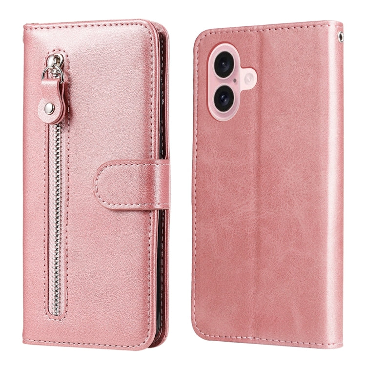Fashion Calf Texture Zipper Leather Phone Case, For iPhone 16, For iPhone 15 Pro Max, For iPhone 15 Pro, For iPhone 15 Plus