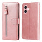 Fashion Calf Texture Zipper Leather Phone Case, For iPhone 16, For iPhone 15 Pro Max, For iPhone 15 Pro, For iPhone 15 Plus
