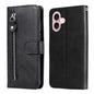 Fashion Calf Texture Zipper Leather Phone Case, For iPhone 16, For iPhone 15 Pro Max, For iPhone 15 Pro, For iPhone 15 Plus