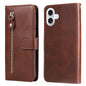 Fashion Calf Texture Zipper Leather Phone Case, For iPhone 17e / 16e, For iPhone 17 Pro Max, For iPhone 17 Pro, For iPhone 17