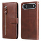 Fashion Calf Texture Zipper Leather Phone Case, For iPhone Air, For iPhone 16 Pro Max, For iPhone 16 Pro, For iPhone 16 Plus
