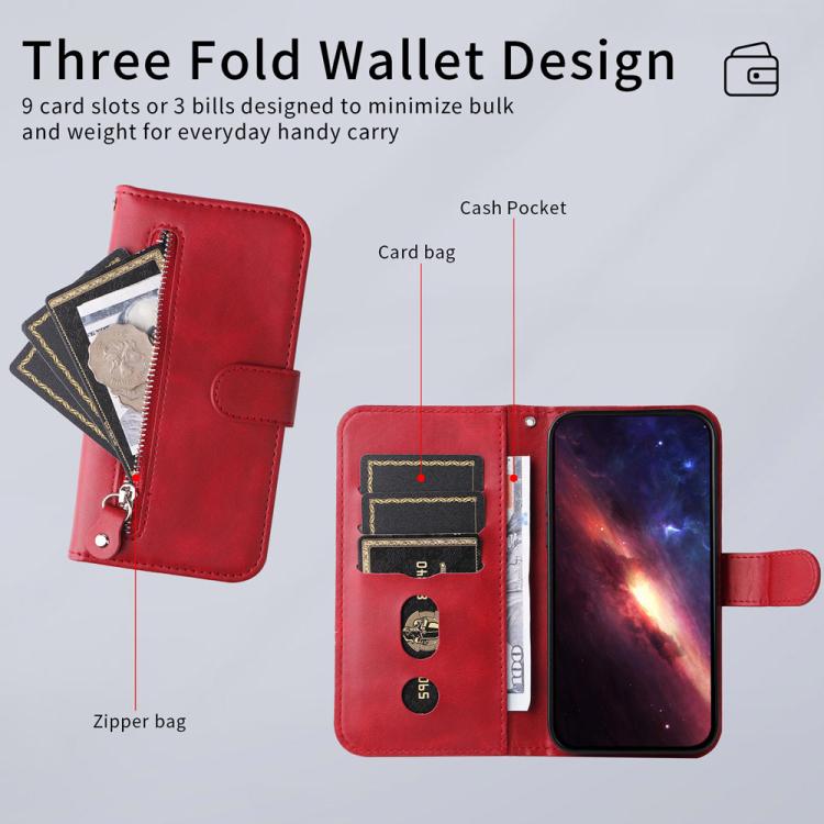 Fashion Calf Texture Zipper Leather Phone Case, For iPhone 18 Pro / 17 Pro, For iPhone 18 Pro Max / 17 Pro Max, For iPhone 17e / 16e, For iPhone 17