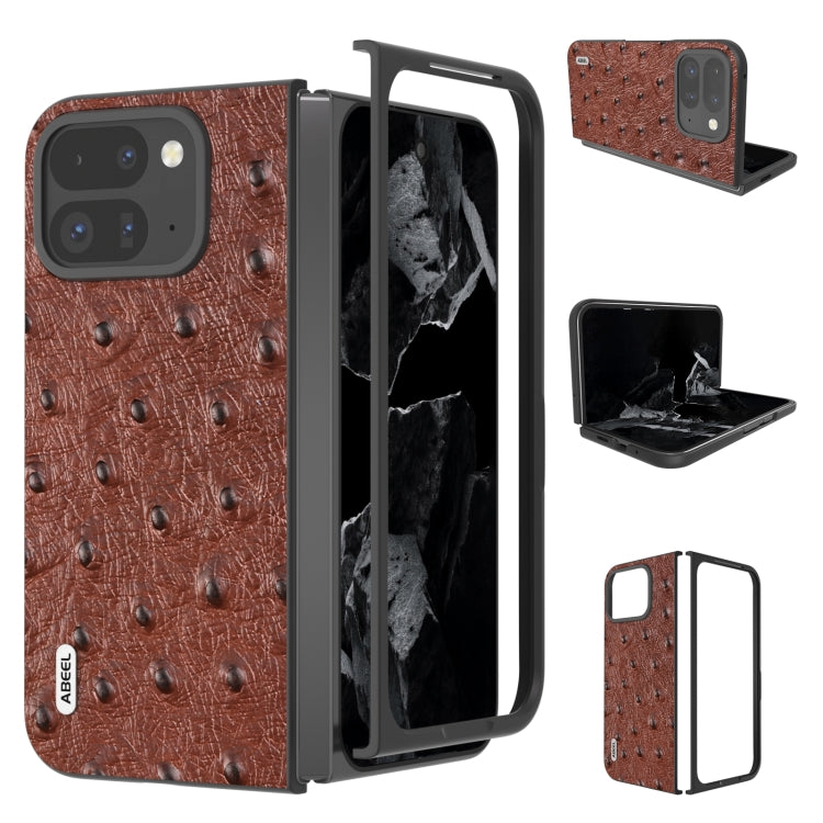 ABEEL Genuine Leather Ostrich Texture Phone Case