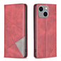 Rhombus Texture Magnetic Leather Phone Case, For iPhone 15 Pro Max, For iPhone 15 Pro, For iPhone 15 Plus, For iPhone 15