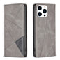 Rhombus Texture Magnetic Leather Phone Case, For iPhone 16 Pro Max, For iPhone 16 Pro, For iPhone 16 Plus, For iPhone 16
