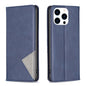 Rhombus Texture Magnetic Leather Phone Case, For iPhone 16 Pro Max, For iPhone 16 Pro, For iPhone 16 Plus, For iPhone 16
