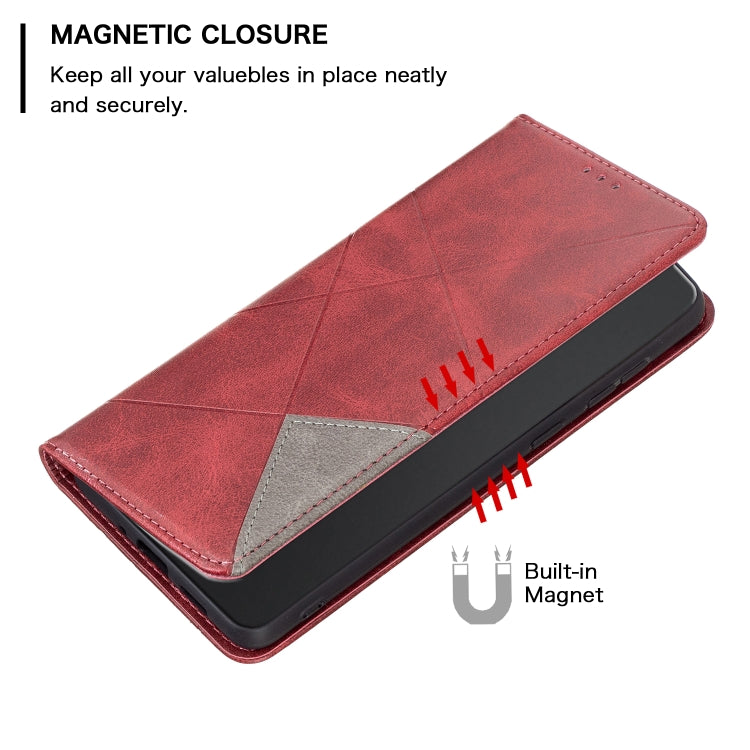 Rhombus Texture Magnetic Leather Phone Case, For iPhone 16 Pro Max, For iPhone 16 Pro, For iPhone 16 Plus, For iPhone 16