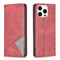 Rhombus Texture Magnetic Leather Phone Case, For iPhone 16 Pro Max, For iPhone 16 Pro, For iPhone 16 Plus, For iPhone 16
